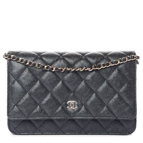 chanel woc caviar 2021|CHANEL Caviar Quilted Boy Wallet On Chain WOC Black.